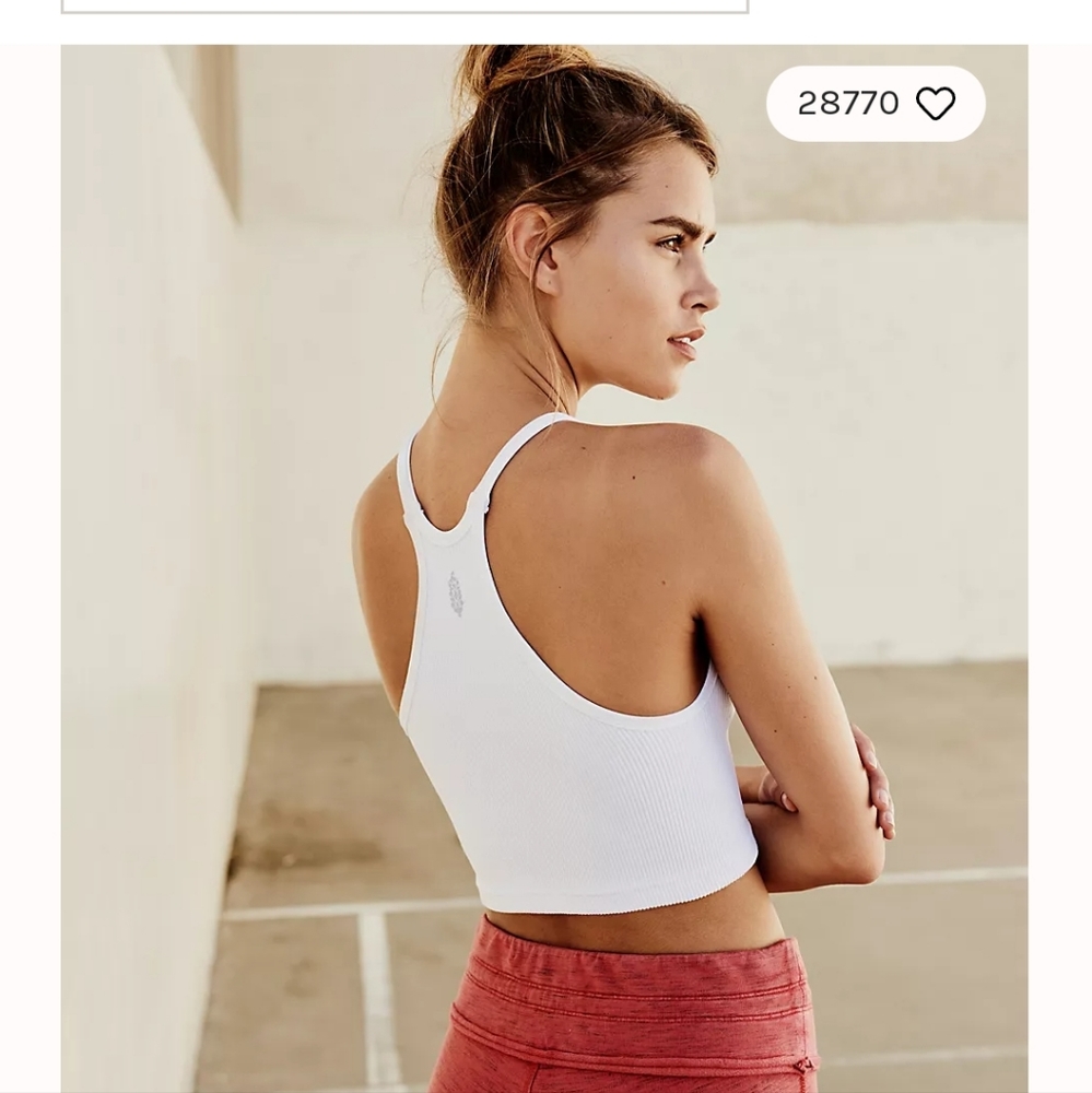 Free People Movement Happiness Runs Crop NWOT in White M/L RARE! - Picture 8 of 9